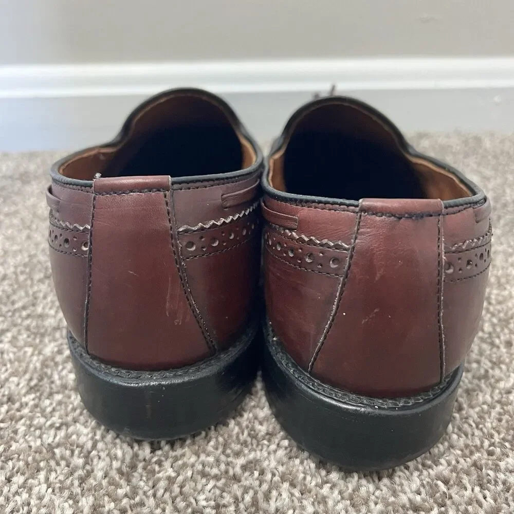 ALLEN EDMONDS Manchester Leather Wing Tip Tassel Loafer